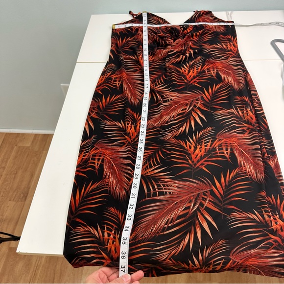d.n.a. Couture Size 3X Black & Rust Tropical Spaghetti Strap Lined Dress NWT - Picture 8 of 8